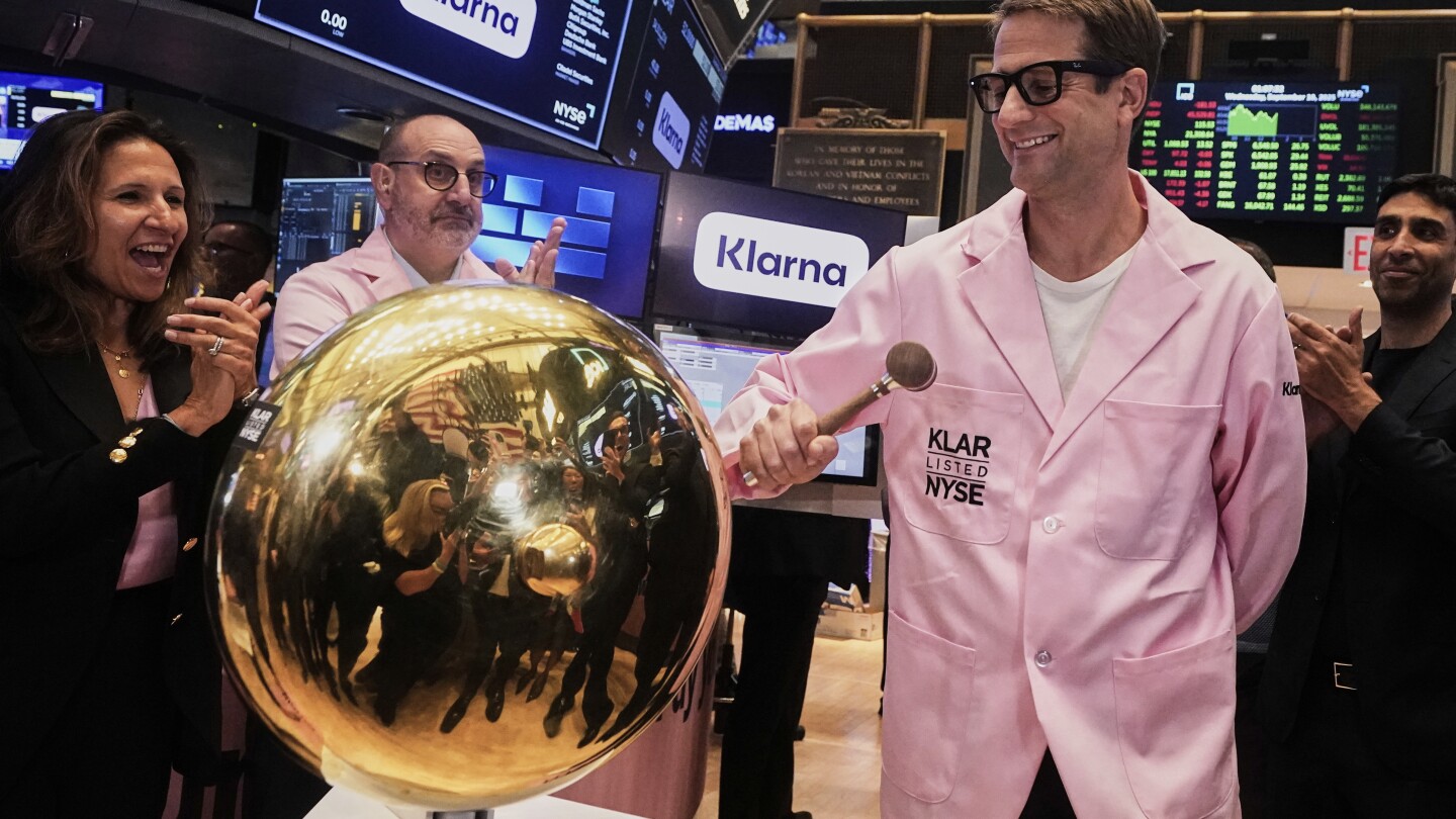 Klarna shares rise 15% in their first day of trading on Wall Street