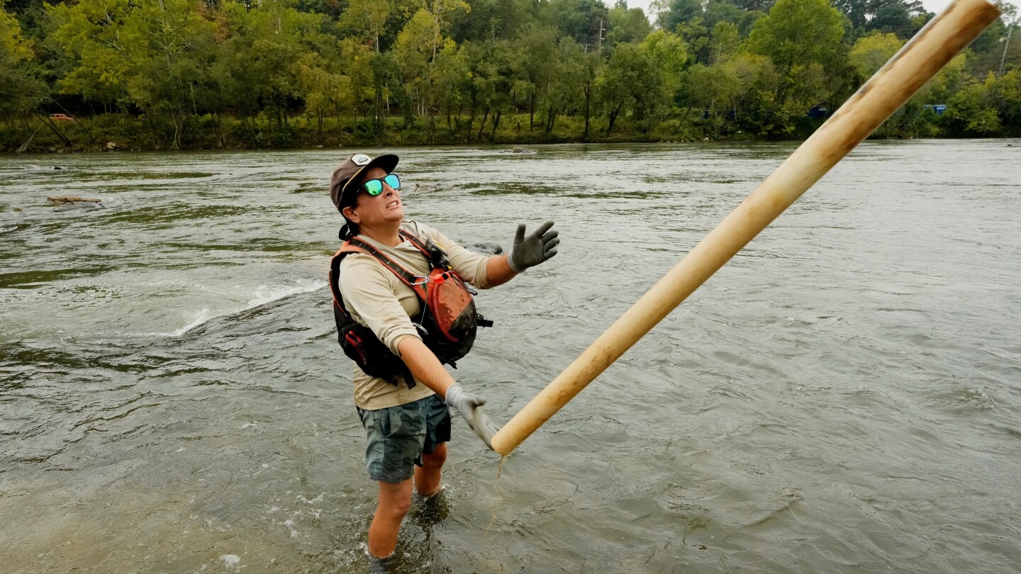 A year after Helene, crews are still pulling tons of debris from North Carolina waterways