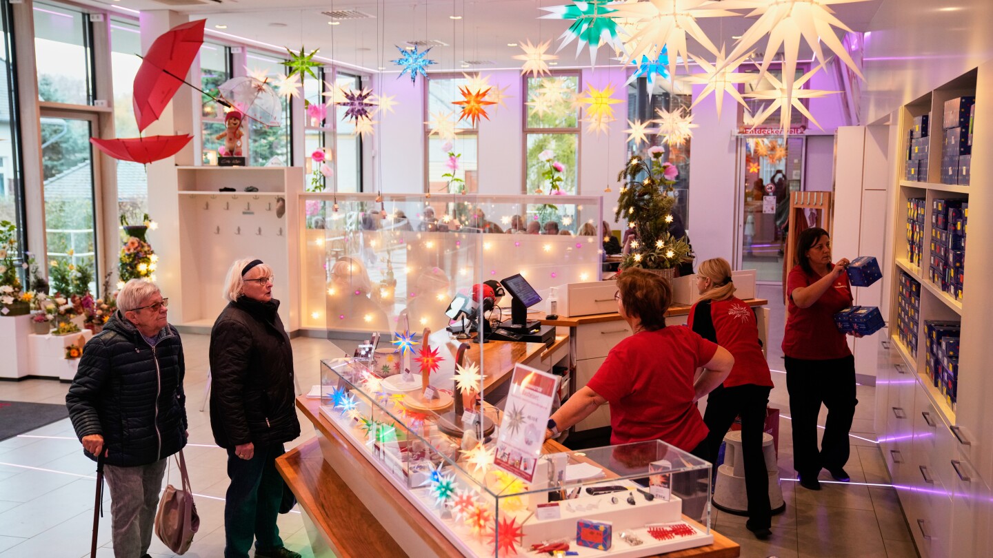 Moravian stars light Christmas in Germany