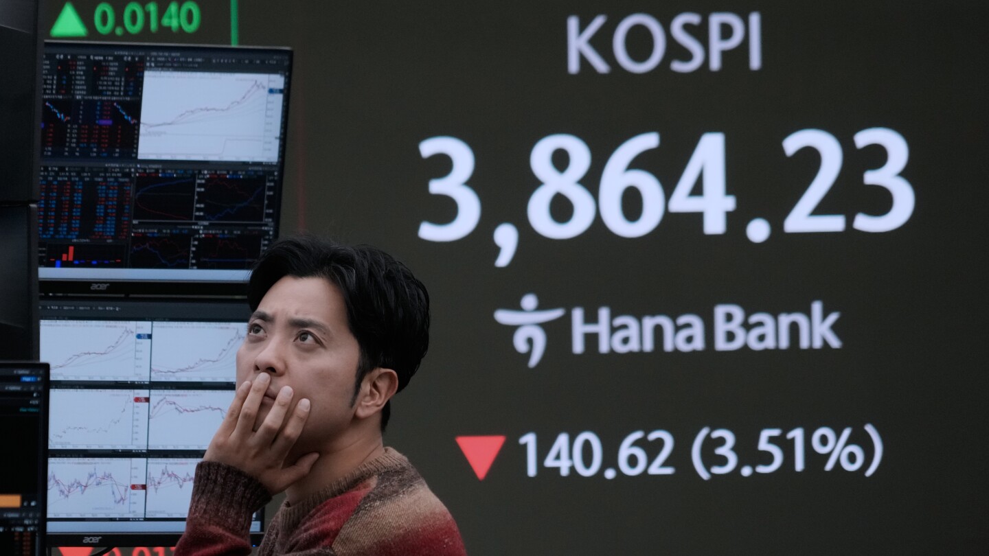Asian stocks track Wall Street’s drop