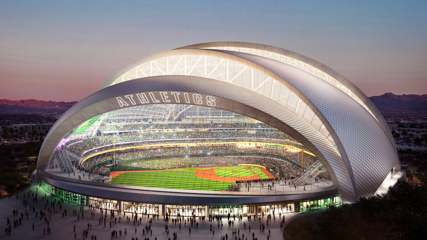 A’s on track for 2028 Las Vegas stadium opening, officials confirm
